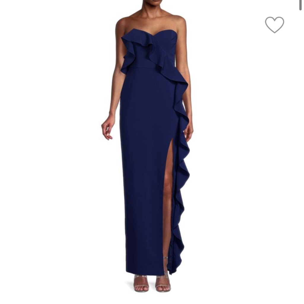 Aidan Mattox Ruffled Column Gown